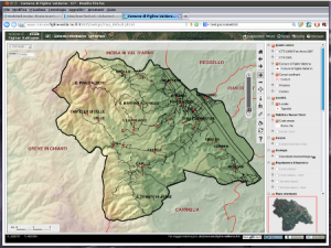 Interfaccia del WebGis